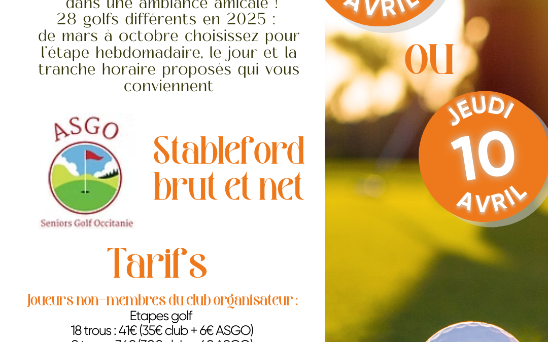 Circuit Senior occitan les 9 et 10 avril